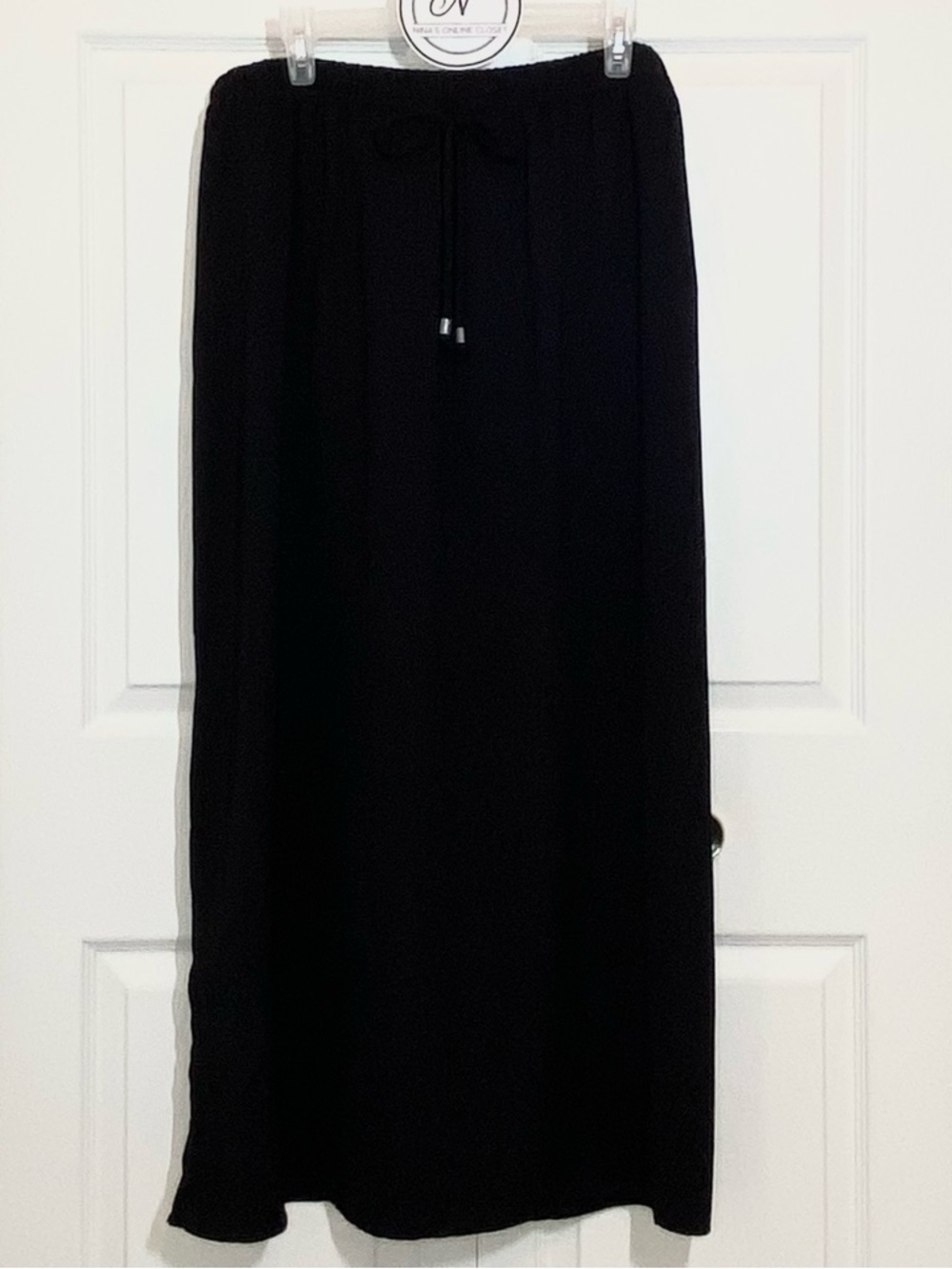 FADED GLORY Women’s Skirt whit Elastic Waistband Black Size L (12-14)